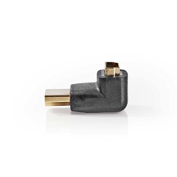 Adaptor HDMI - HDMI mama cotit 270° negru, Nedis
