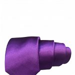 Cravata uni 7 cm violet Massimo Clessi, Massimo Clessi