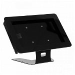 Carcasa de tableta pentru birou ST010 plexiglas talpa metalica neagra, ITG