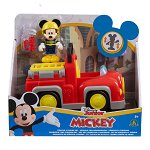 Figurina Mickey Mouse cu masina de pompieri, 38756, Disney Mickey Mouse
