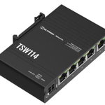 Switch Teltonika TSW114 DIN Rail, 5 porturi Gigabit, Teltonika