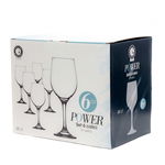 Set 6 pahare cu picior, gama Power, din sticla, capacitate 480ml