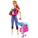 Set Barbie by Mattel Wellness and Fitness papusa cu figurina si accesorii GJG57, Barbie
