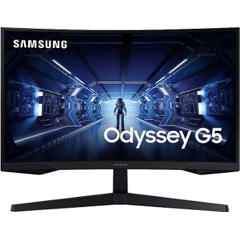 Monitor Gaming curbat LED VA SAMSUNG Odyssey G5 LC32G55TQWRXEN, 32", WQHD, 144Hz, FreeSync Premium, negru