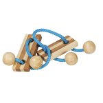 Joc logic IQ din lemn bambus in cutie metalica-5, Fridolin, 8-9 ani +, Fridolin
