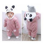 Combinezon plusat roz pudra - Panda, SuperBaby