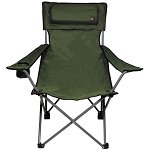 Scaun pliabil camping Fox Outdoor Deluxe, cordura, olive, perna inclusa, max 150 Kg, cu husa, Fox Outdoor