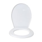 Capac de WC alb-auriu, inchidere silentioasa, duroplast, 37,5x42 cm,model 203, Sepio