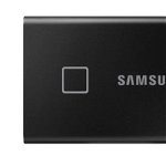 SSD Extern Samsung T7 Touch, 2TB, USB 3.2 Gen2, Senzor Amprenta (Negru), Samsung