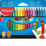 Creioane cerate colorate Color Peps Mini Wax, 18 culori/set, Maped, 