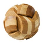 Joc logic iq din lemn bambus ball in cutie metal fridolin, Fridolin