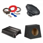 Pachet Subwoofer auto Hertz Cento CS 350W + Amplificator Hertz D Power 1 + Kit de cabluri complet, Hertz