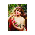 Puzzle Gold Puzzle - Emile Vernon: Young Lady with Rose, 1.000 piese (Gold-Puzzle-60515), Gold Puzzle