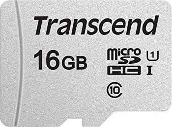 Card MicroSDHC Transcend 300S 16GB Clasa 10 UHS-I/U1 V30 (TS16GUSD300S), Transcend