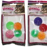 PAWISE Jucărie pentru pisici Mingi strălucitoare, diverse culori,20x10x4cm, 4buc, Pawise