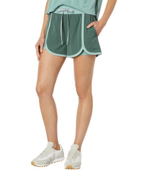 Imbracaminte Femei THRIVE SOCIETE Tulip Run Shorts ForestBlue Surf, THRIVE SOCIETE