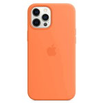 Husa de protectie Apple Silicone Case MagSafe pentru iPhone 12 Pro Max, Kumquat