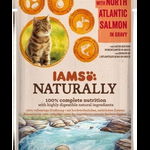 IAMS Naturally Adult Cat cu Somon din Atlanticul de Nord în Sos 85 g, IAMS