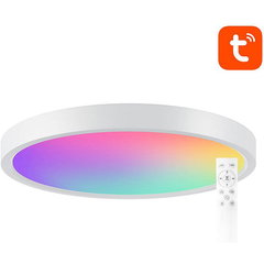 Plafoniera LED RGB+CW inteligenta Gosund LB12, Wi-Fi/Bluetooth, cu telecomanda, 24W, 1920 lm, lumina alba si colorata, control vocal, IP54, 30cm Plafoniera LED RGB+CW inteligenta Gosund LB12, Wi-Fi/Bluetooth, cu telecomanda, 24W, 1920 lm, lumina alba si colorata, control vocal, IP54, 30cm