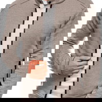 OMBRE, Jacheta cu fermoar si guler scurt, Maro inchis, Maro camel, M