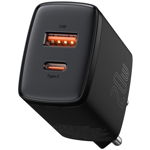 Incarcator retea Baseus Compact, Quick Charger, 20W, USB-C, USB, PD 3.0, Negru