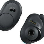 Casti Audio In Ear Skullcandy Push, True Wireless, Bluetooth, Microfon, Autonomie 16 ore, Gri inchis, Skullcandy