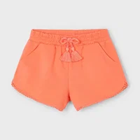 Mayoral pantaloni scurți din bumbac pentru copii culoarea turcoaz, neted, talie reglabila, 607, Mayoral