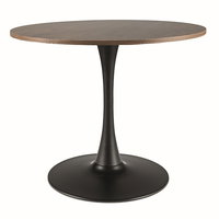 Masa AMADEO II, nuc/negru mat, 90x76 cm