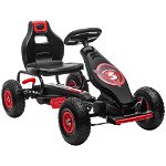 HOMCOM Go Kart cu pedale pentru copii, Go Kart de curse cu scaun ajustabil, cauciucuri gonflabile, amortizare a socurilor | AOSOM RO, HOMCOM