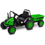 Tractor electric cu remorca si telecomanda Toyz HECTOR Verde 12V