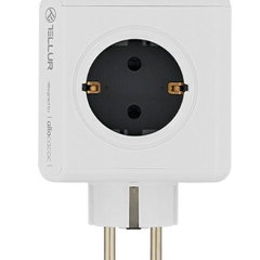 Priza compacta Tellur PowerCube, 4xPrize + 2xUSB, alb