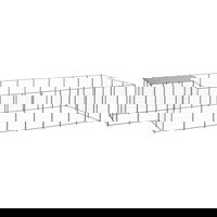 Gossi padoc pentru caini, argintiu, 10,89 m2, otel, Gossi