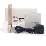 Dermapen techstar® dr pen m5, 2 capete de rezerva, ace otel inoxidabil, corp aliaj, ergonomic, regenerare piele, lifting, viteza reglabila, 5 viteze,