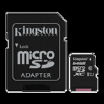 Kingston microSD clasa 10 SDCS CL10 64GB cu SD Adaptor, kingston