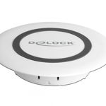 Incarcator Wireless Qi Fast Charger 7.5 W + 10 W montare masa Alb, Delock 65918, Delock