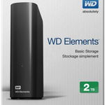 Hard Disk extern WD WDBWLG0020HBK, 2TB, Elements, 3.5", USB3.0, negru, 608.29