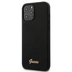 Husa Premium Originala Guess iPhone 12 Pro Max Colectia Silicon Script Logo Negru-GUHCP12LLSLMGBK CEL18676