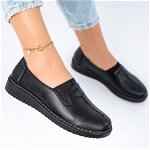 Pantofi Casual, culoare Negru, material Piele ecologica - cod: P11567, Gloss