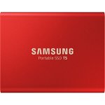 SSD portabil Samsung T5, 1TB, USB 3.1 tip C, Red
