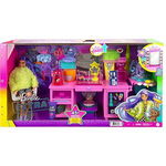 Set de joaca Barbie Extra Style - Masuta de machiaj si accesorii