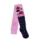 Ciorapi cu chilot, fete, 75%bumbac, Minnie Mouse, roz cu buline, Disney