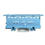 Suport pentru montaj cleme 221 pe sina omega; - 6 mm²; for DIN-35 rail mounting/screw mounting; blue, Wago