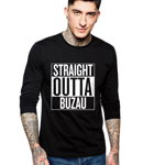 Bluza barbati neagra - Straight Outta Buzau, M