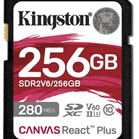 Card de Memorie SDXC Kingston Canvas React Plus Class 10 UHS-II 256GB