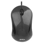 Mouse A4TECH N-320-1 V-track Padless, USB, Buton GESTURE 8 functii, Black (Blue Light), cablu 60cm