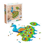 Set de constructie Puzzle pe numere Paun Plus Plus Constructor 800 piese, Plus Plus