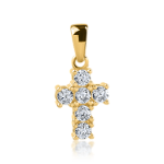 Pandantiv cruce din aur galben, TEILOR