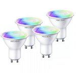 Set 4 Becuri Yeelight LED GU10 Smart Bulb W1, Multicolor, 4.5W, 350 lm
