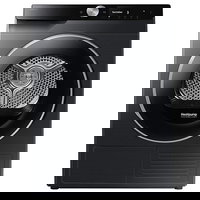 Samsung Uscator de rufe Samsung DV90DG6845LBU4, pompa de caldura, 9 kg, Clasa A, SmartThings, AI Control, Hygiene Care, AI Dry+, WiFi, Negru, Samsung