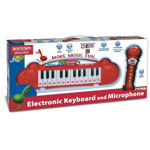 Miniorga rosie electronica Bontempi cu microfon Karaoke cu 24 de clape